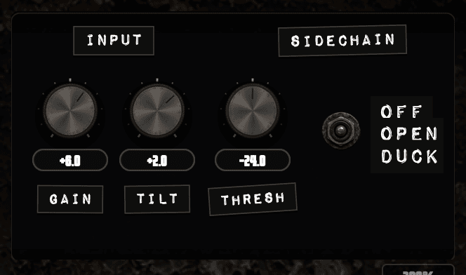 The hidden panel behind the VU meter