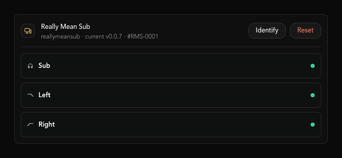 The device appears in the sidebar