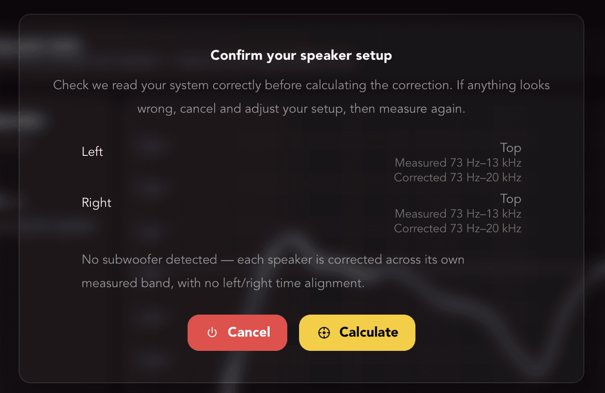 Configure speakers and the assumptions summary