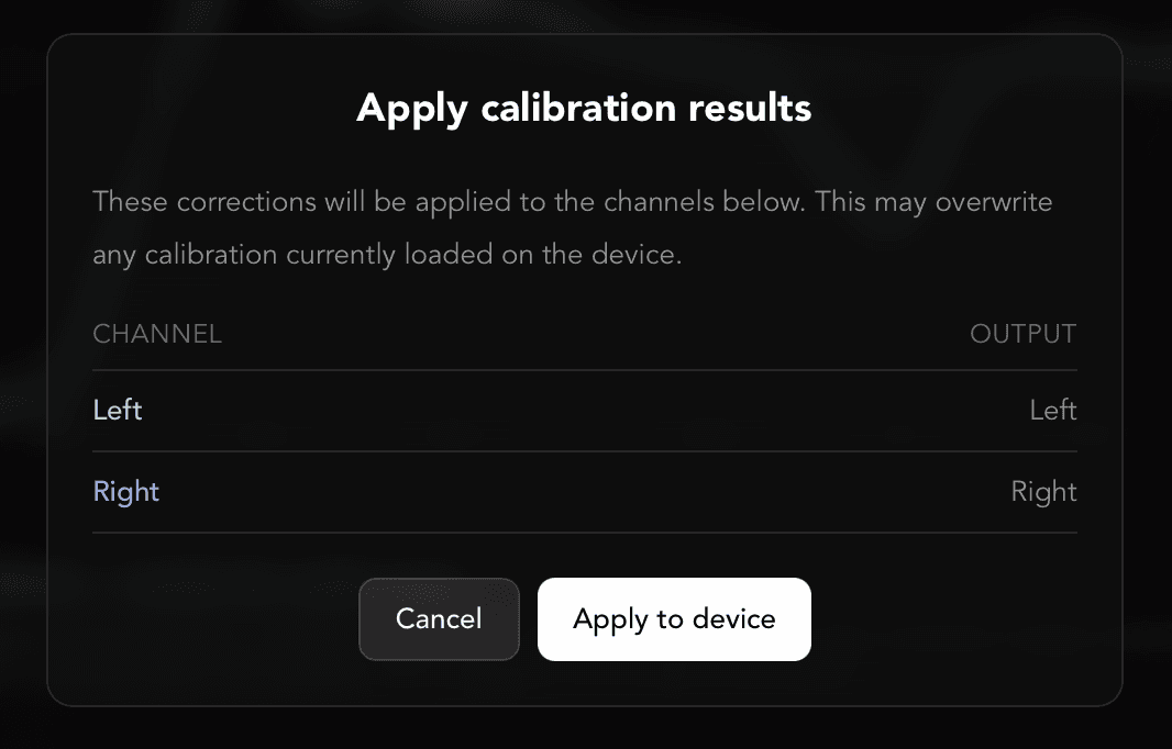 Apply calibration results