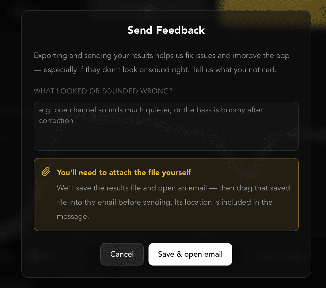 Export and feedback