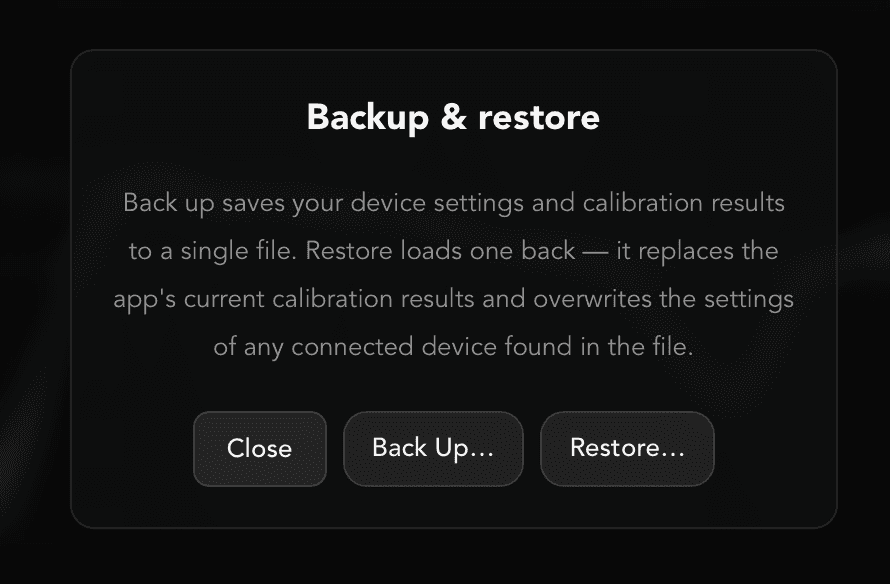 Backup & restore